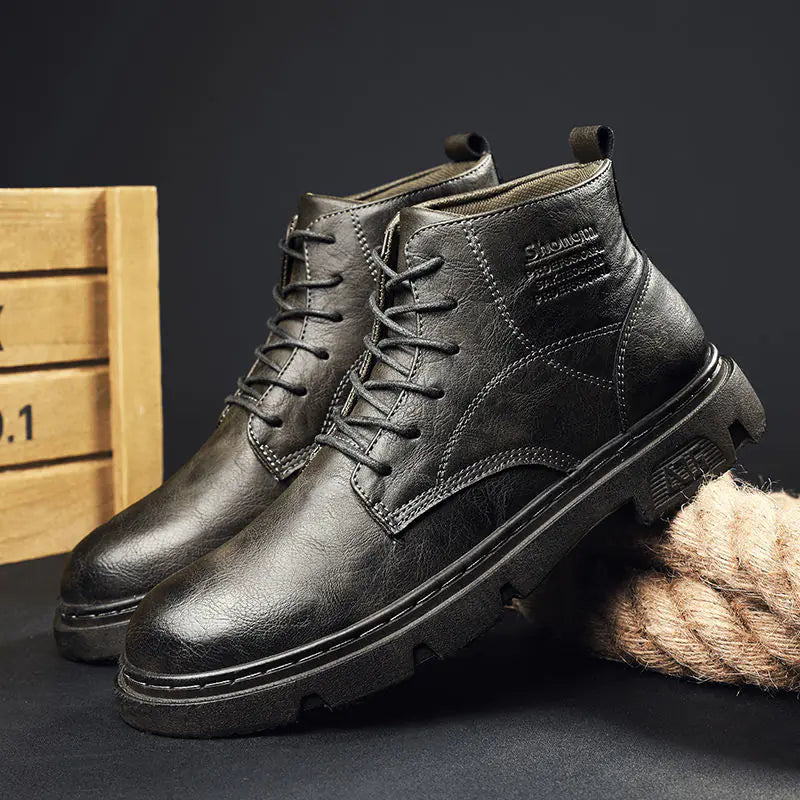Men's Retro British Style Tooling Boots