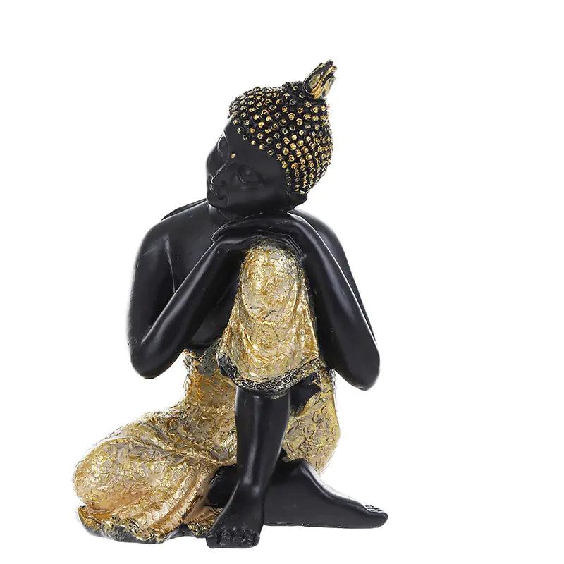 Thai Buddha Resin Sculpture with Mandala Design