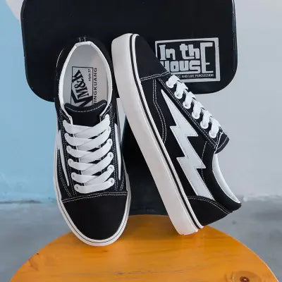 Flat Sports Canvas Shoes - Red Women's Sneakers