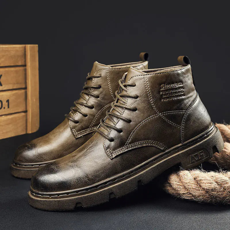 Men's Retro British Style Tooling Boots