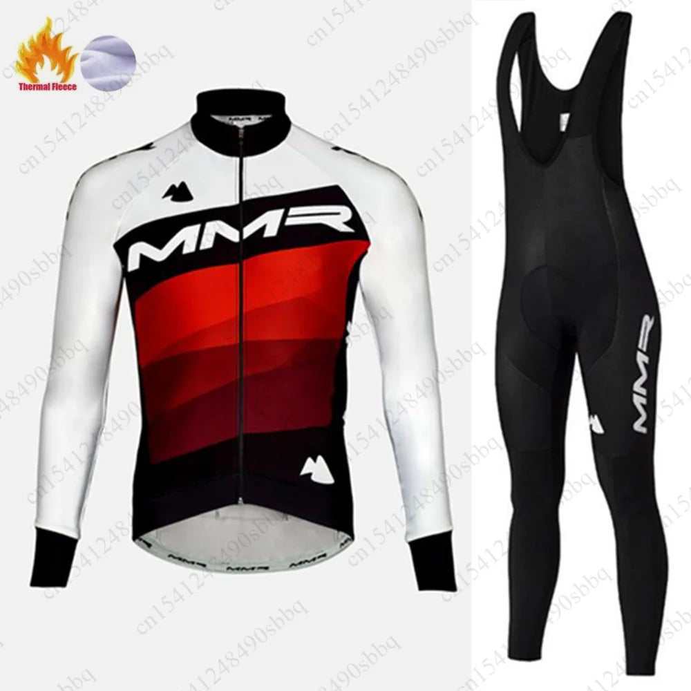 Winter Fleece Long Sleeve Cycling Outfit