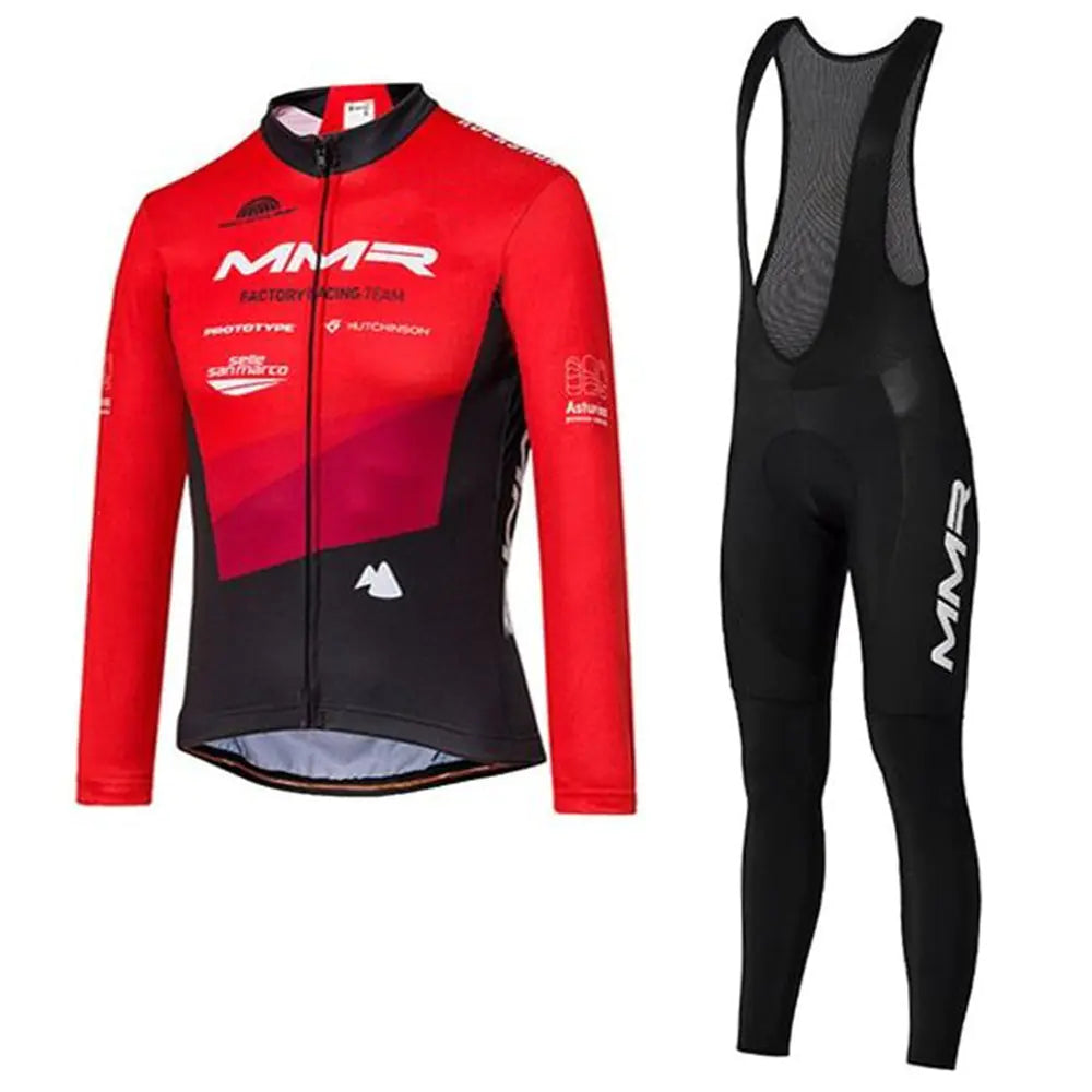 Winter Fleece Long Sleeve Cycling Outfit