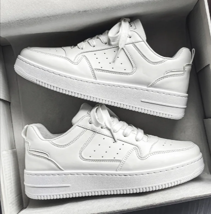 Teen Platform White Sneakers