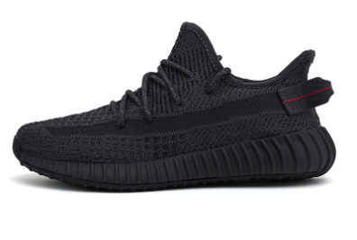 Yeezy 350 V2 Black and White Star Sneakers