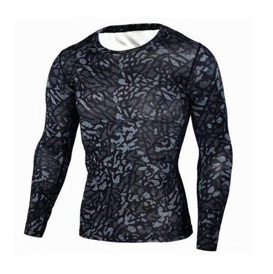 Men's Long Sleeve Camouflage Compression T-Shirt
