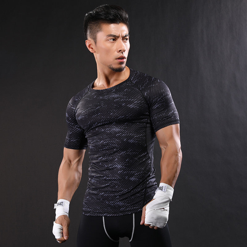 Men's Summer Printed Sports Set - Quick-Dry Fitness Wear