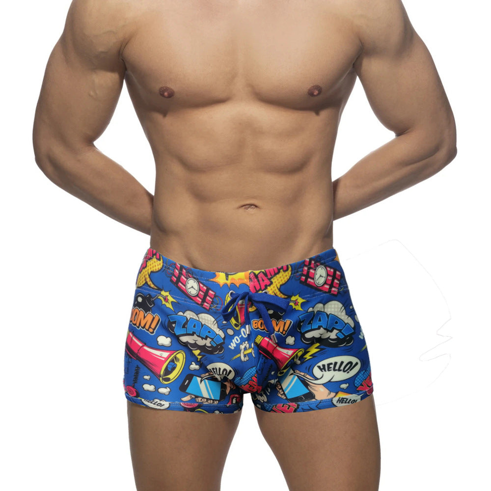 Boys' Nylon Bikini Boxer Swim Trunks