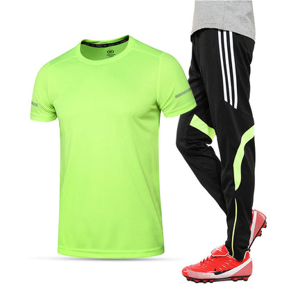 Men's Short Sleeve and Pants Sports Set for Gym