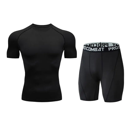 Men's Summer Quick-Dry Workout Set with Shorts and T-Shirt