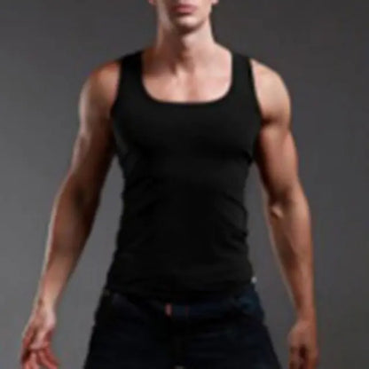 Men's Casual Cotton Vest for Gym Exercise and Comfort