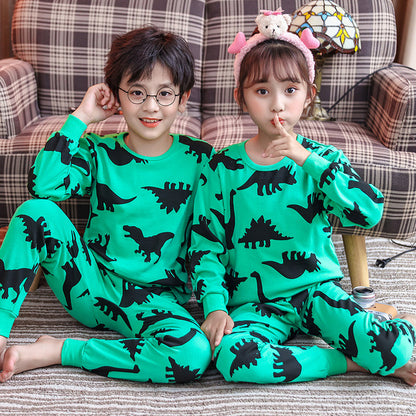 Animal Print Boys' Cotton Pajamas 2-Piece Set
