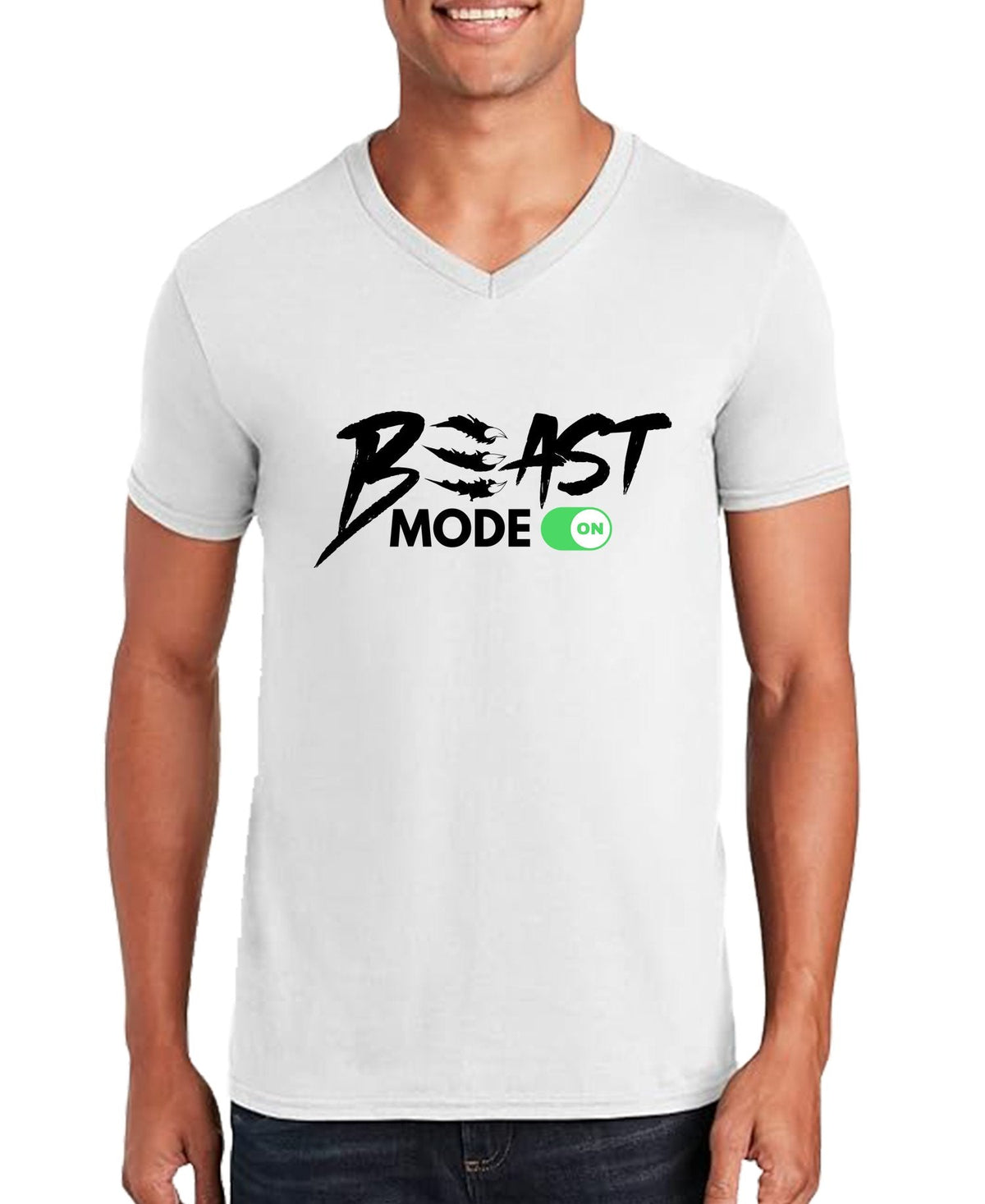 Beast Mode On Men’s Unisex V-Neck T-shirt