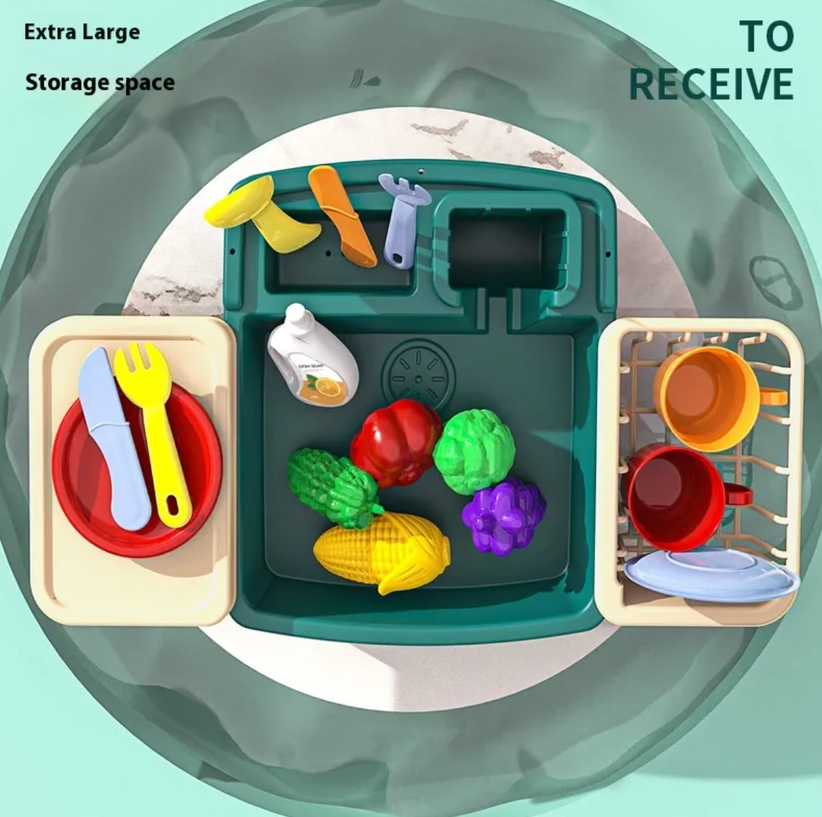 Kids’ Electric Dishwashing Toy Set