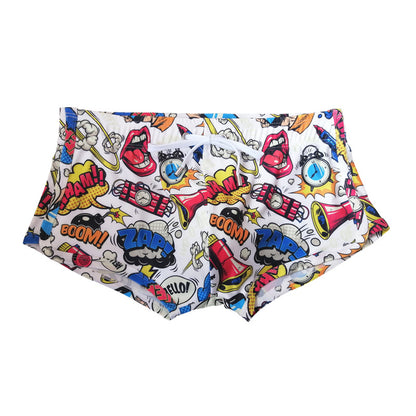 Boys' Nylon Bikini Boxer Swim Trunks