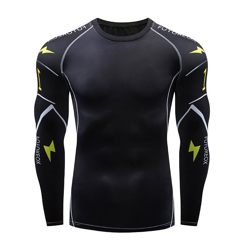 Men's Athletic Compression Long Sleeve T-Shirt Set