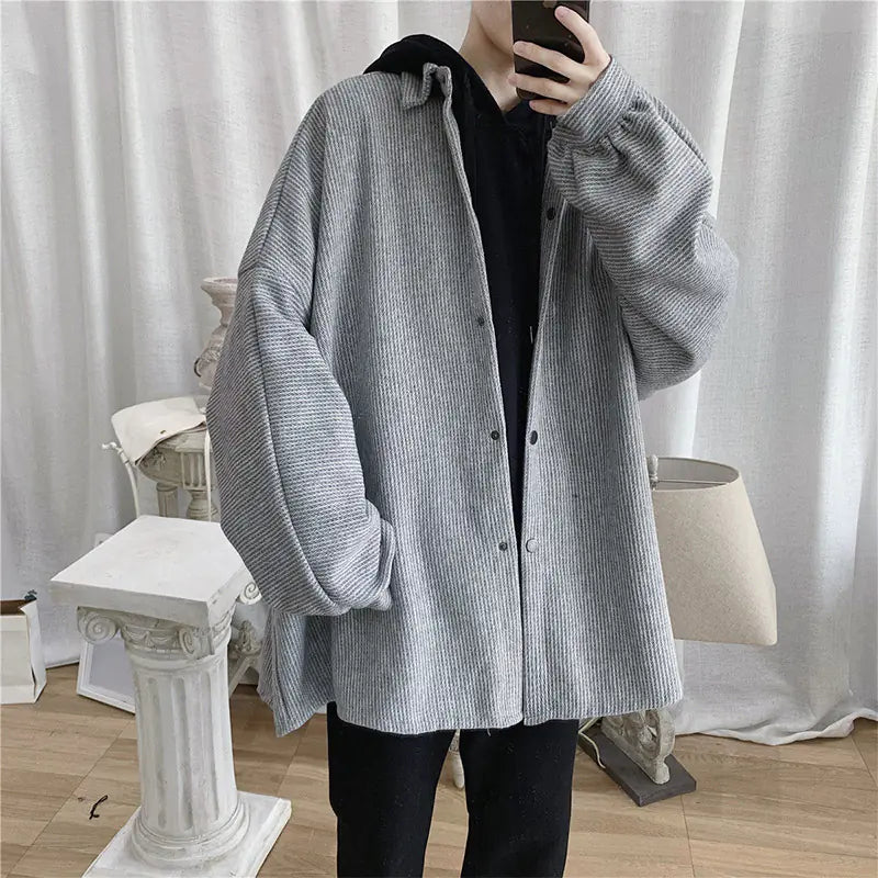 Korean Style Loose Work Coat for Versatile Outfits