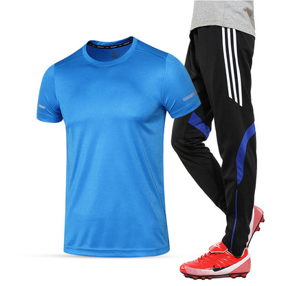 Men's Short Sleeve and Pants Sports Set for Gym
