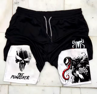 Marvel Spider-Man & Venom Men's Gym Shorts