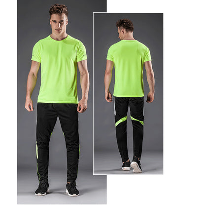 Men's Short Sleeve and Pants Sports Set for Gym