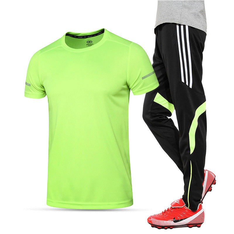 Men's Short Sleeve and Pants Sports Set for Gym