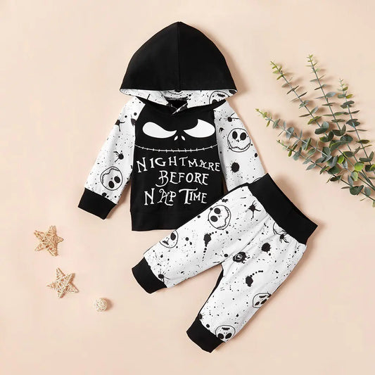 Children's Halloween Skull Pajama Set (Comfortable Cotton)
