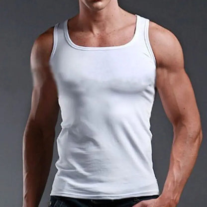 Men's Casual Cotton Vest for Gym Exercise and Comfort
