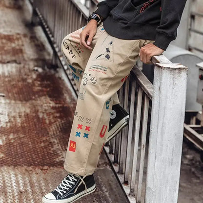 Printed Joggers with Cuff Design