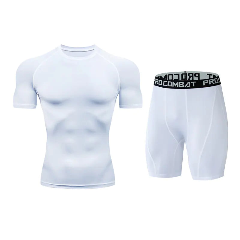 Men's Summer Quick-Dry Workout Set with Shorts and T-Shirt