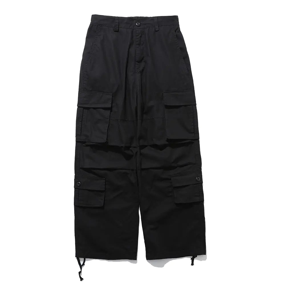 Men's Drawstring Cargo Pants with Multiple Pockets