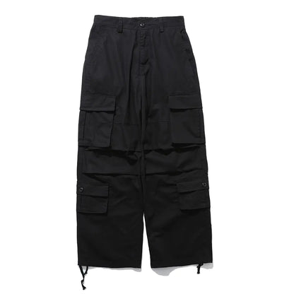 Men's Drawstring Cargo Pants with Multiple Pockets