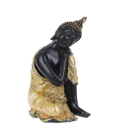 Thai Buddha Resin Sculpture with Mandala Design