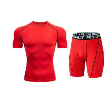 Men's Summer Quick-Dry Workout Set with Shorts and T-Shirt