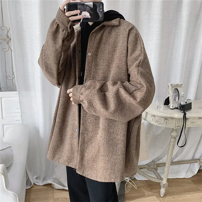 Korean Style Loose Work Coat for Versatile Outfits