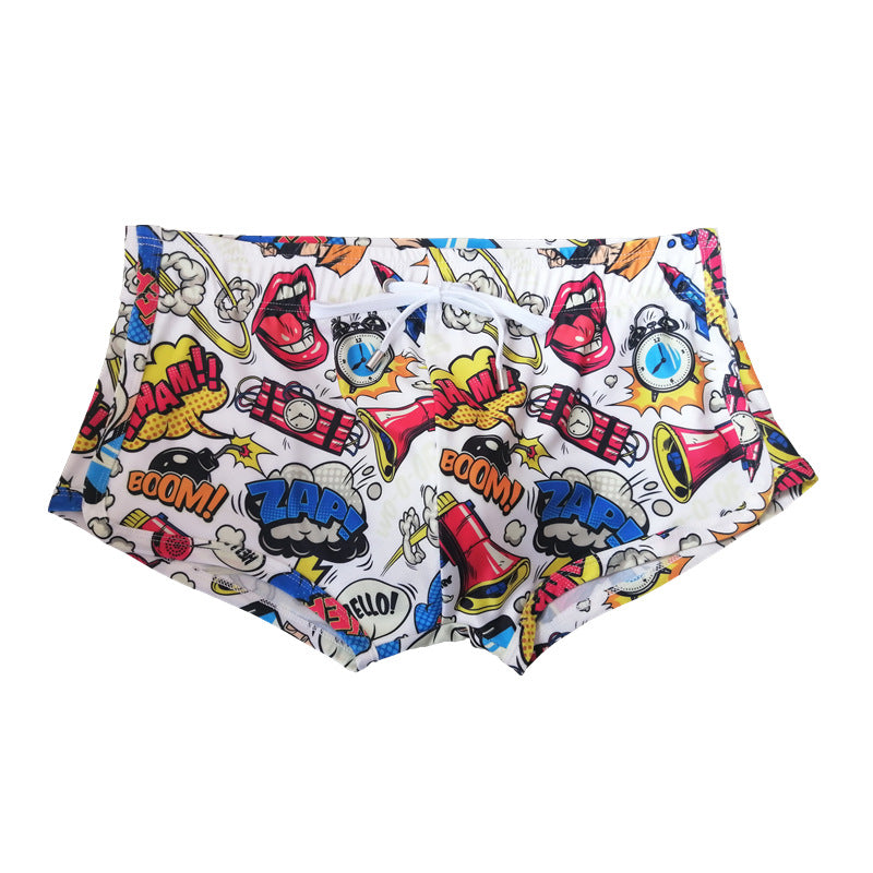 Boys' Nylon Bikini Boxer Swim Trunks