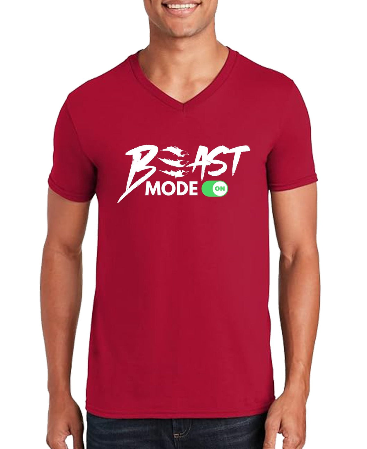 Beast Mode On Men’s Unisex V-Neck T-shirt