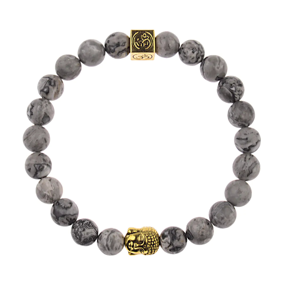 Vintage Men's Buddha Head Elastic Bracelet