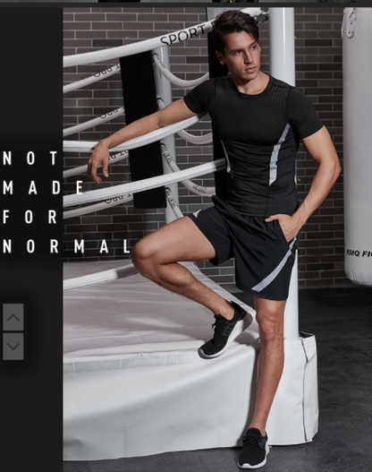 Men's Short Sleeve Fitness Shirt for Gym and Running