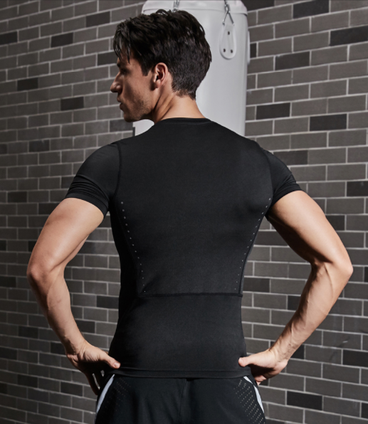 Men's Short Sleeve Fitness Shirt for Gym and Running