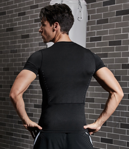 Men's Short Sleeve Fitness Shirt for Gym and Running