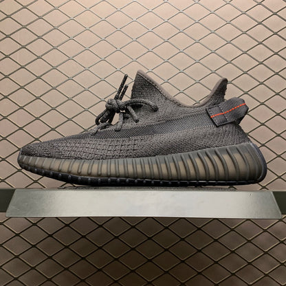 Yeezy 350 V2 Black and White Star Sneakers