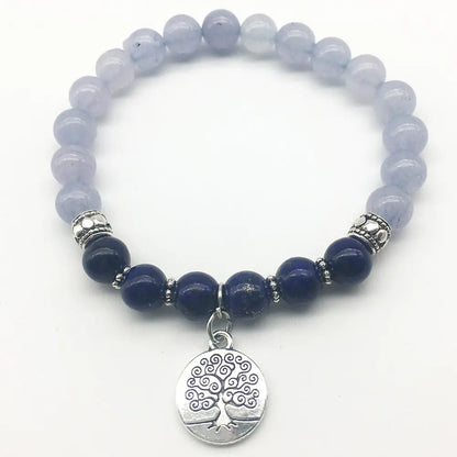 Black Agate Buddha Bead Energy Stone Bracelet