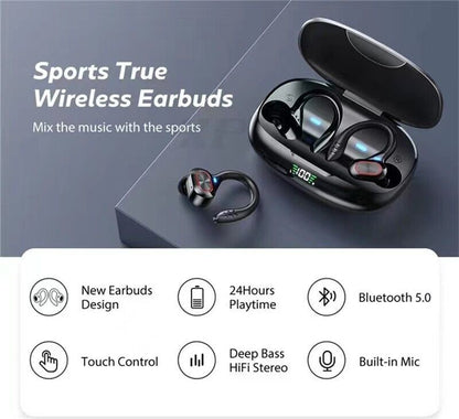 Bluetooth Headset 5.1 True Wireless Earphones Earbuds Headphones HiFi Sport TWS
