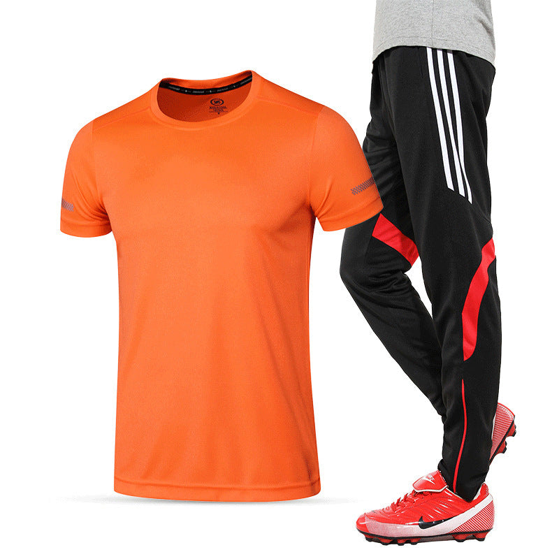 Men's Short Sleeve and Pants Sports Set for Gym