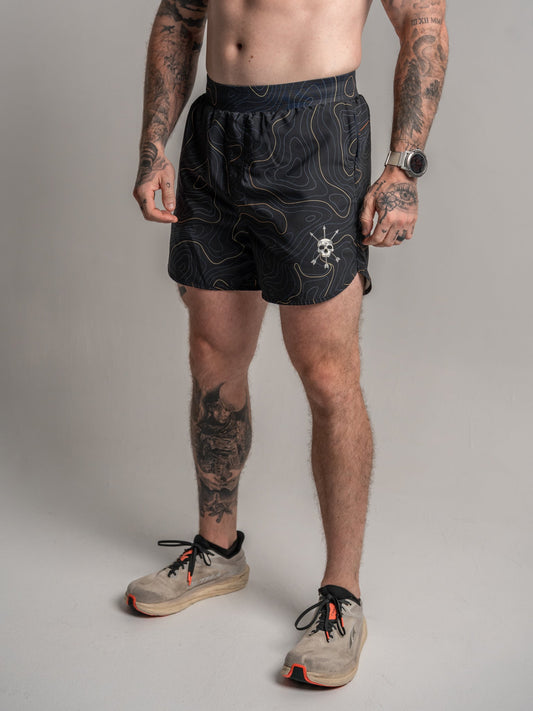 MEN'S | HYBRID SHORT : MIDNIGHT TOPO