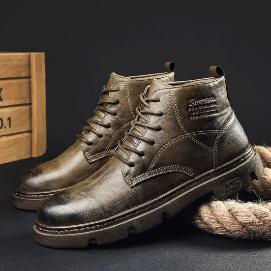 Men's Retro British Style Tooling Boots