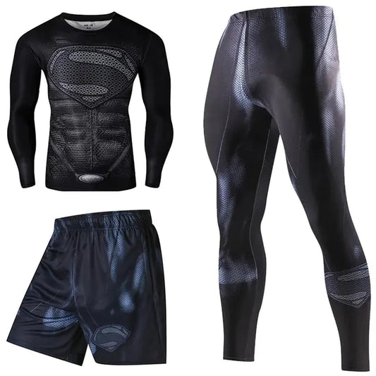 Avengers Compression Shirt - Superman Spider-Man Gym Wear