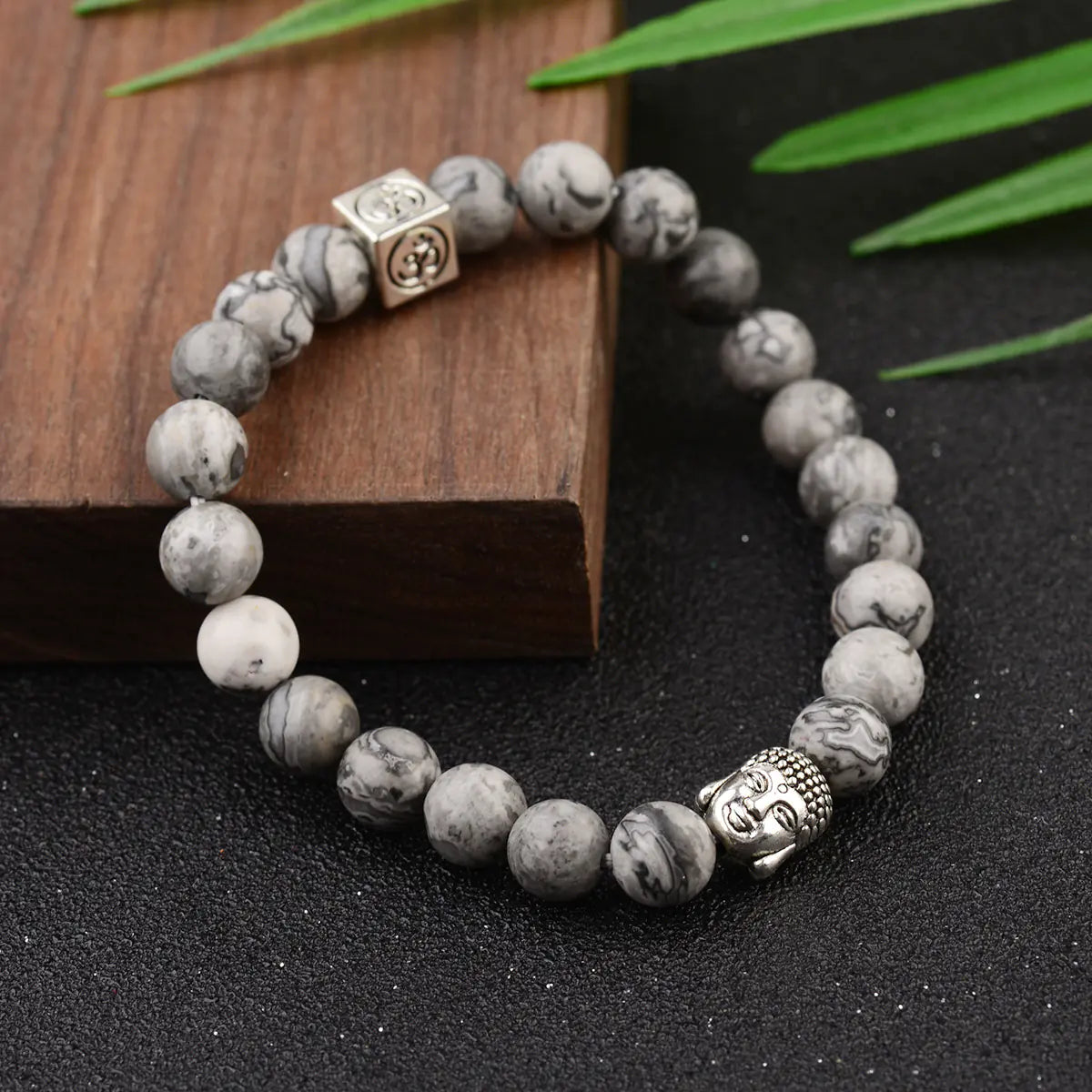 Vintage Men's Buddha Head Elastic Bracelet