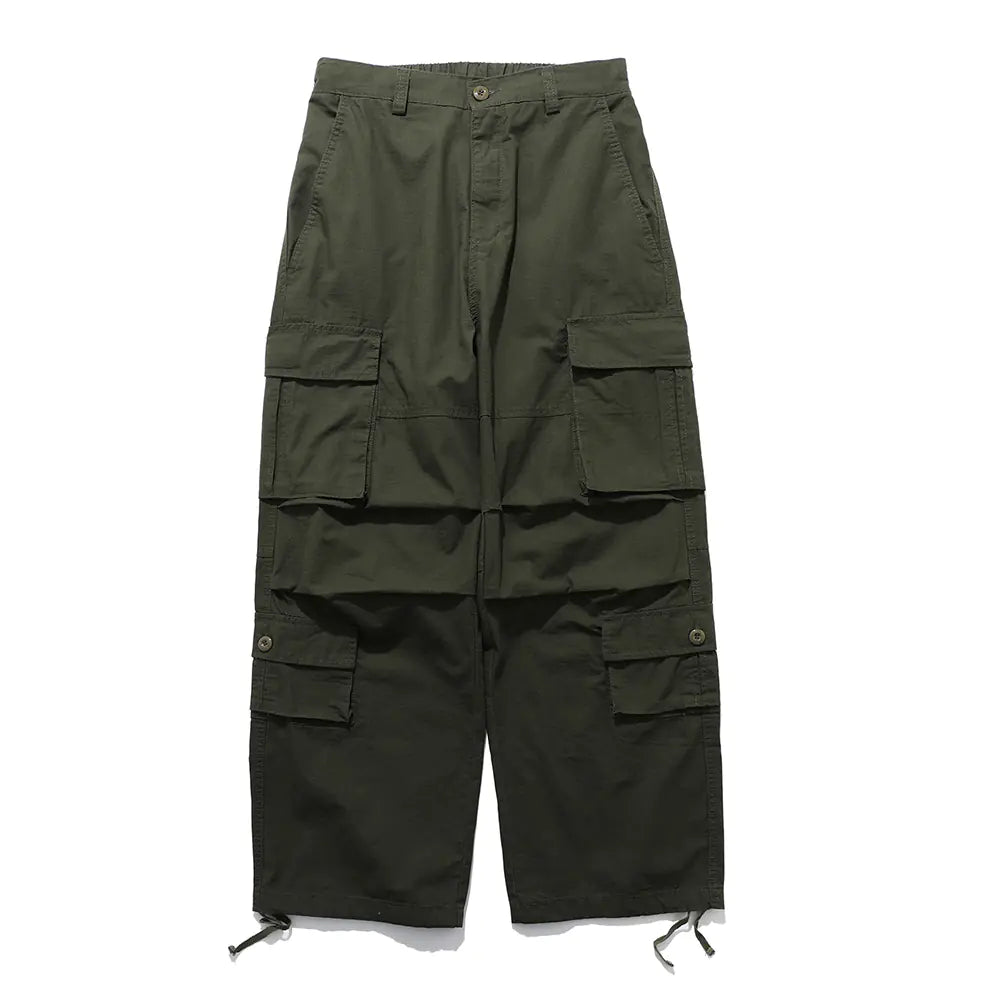 Men's Drawstring Cargo Pants with Multiple Pockets