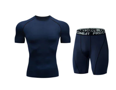 Men's Summer Quick-Dry Workout Set with Shorts and T-Shirt