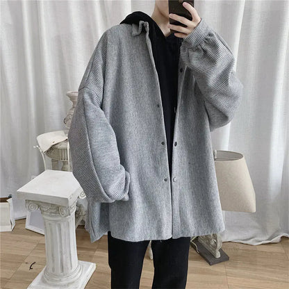 Korean Style Loose Work Coat for Versatile Outfits